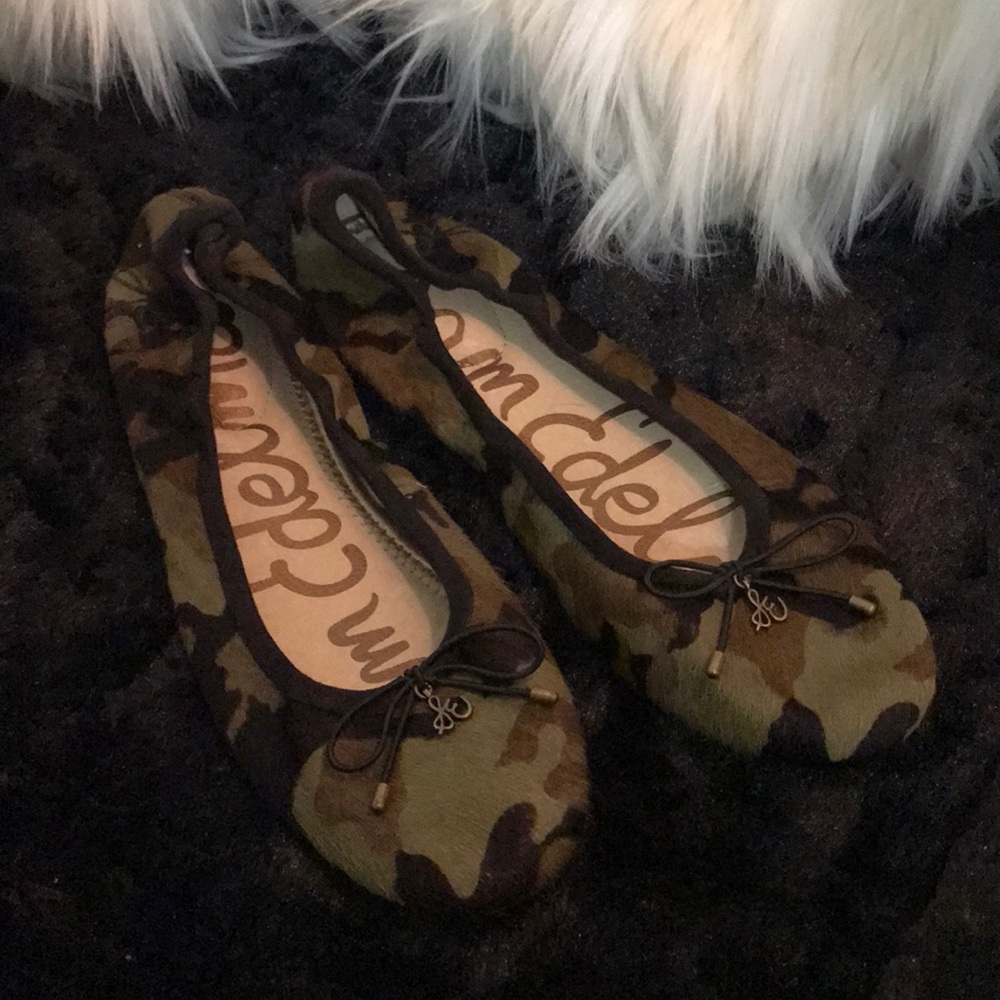 Sam Edelman Felicia camo slip ons green black NWOT